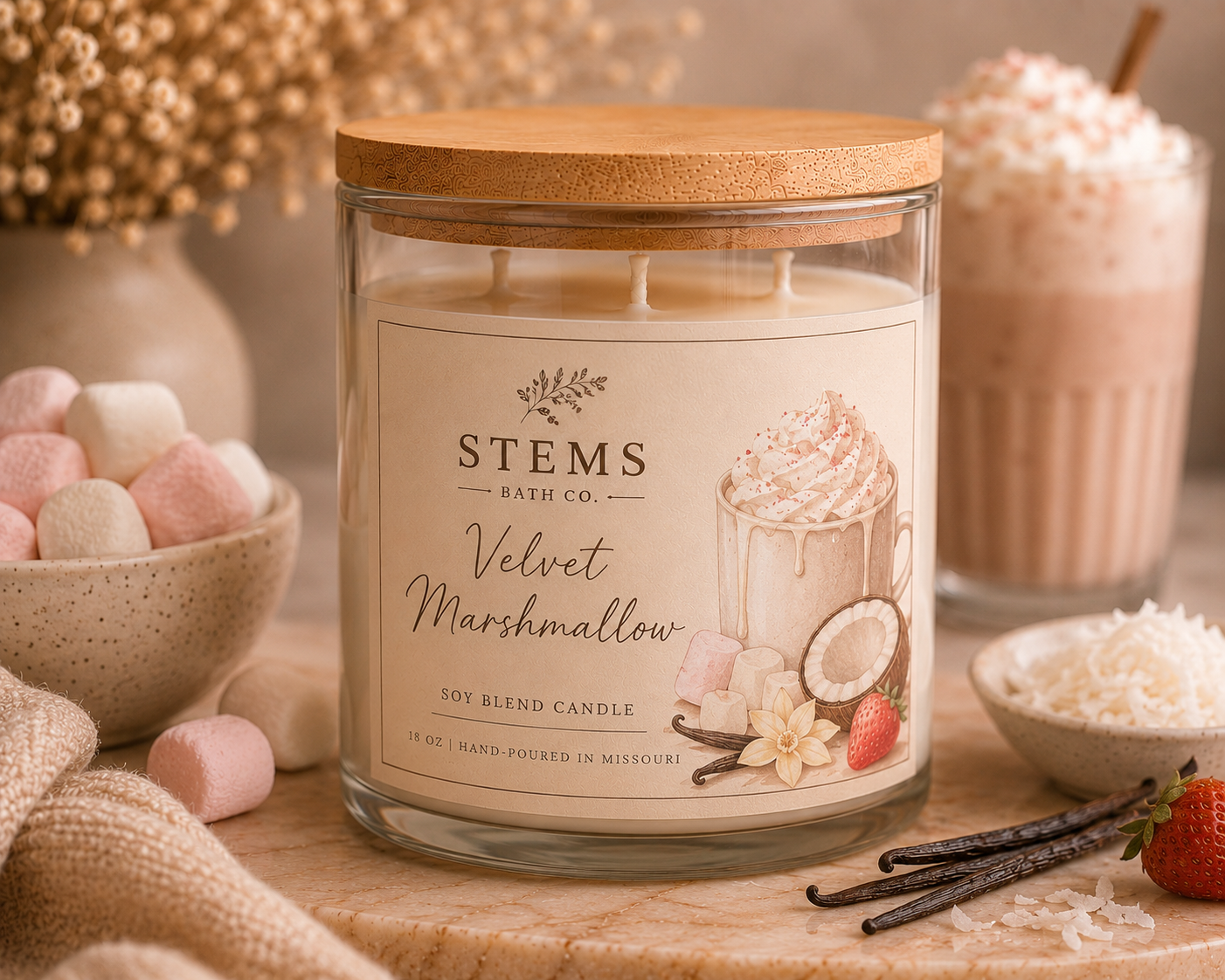 Velvet Marshmallow Candle
