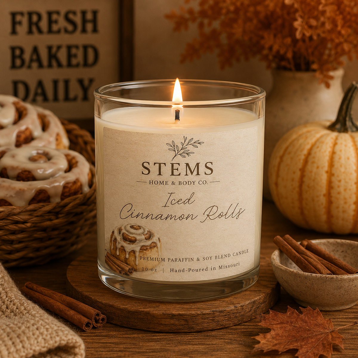 Iced Cinnamon Rolls Candle
